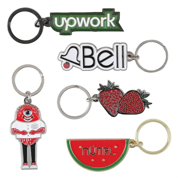 2" x 1" Diestruck Soft Enamel Keychain