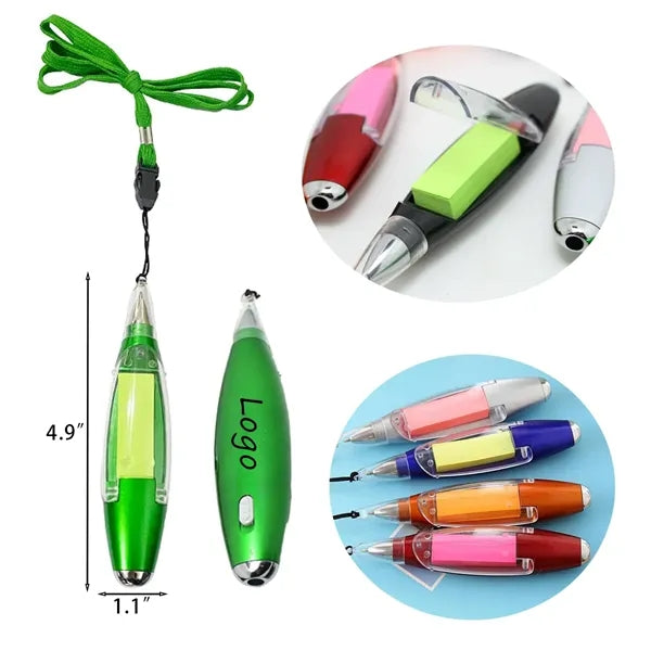 Lanyard Sticky Note Light Pen