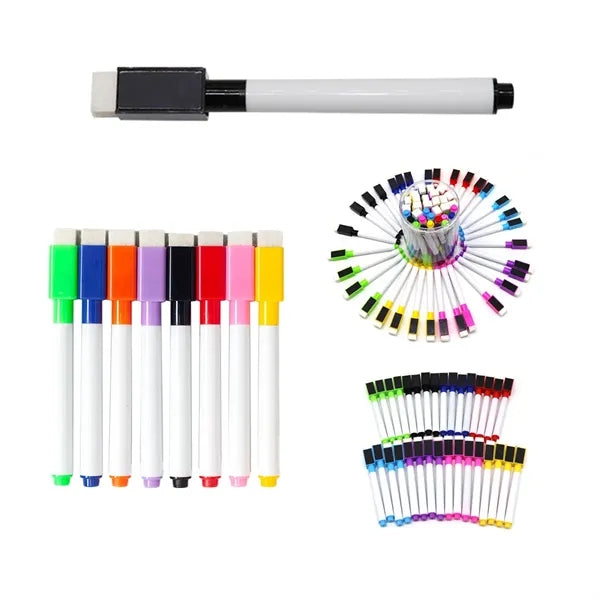 Dry Erase Markers with Magnetic Cap and Eraser