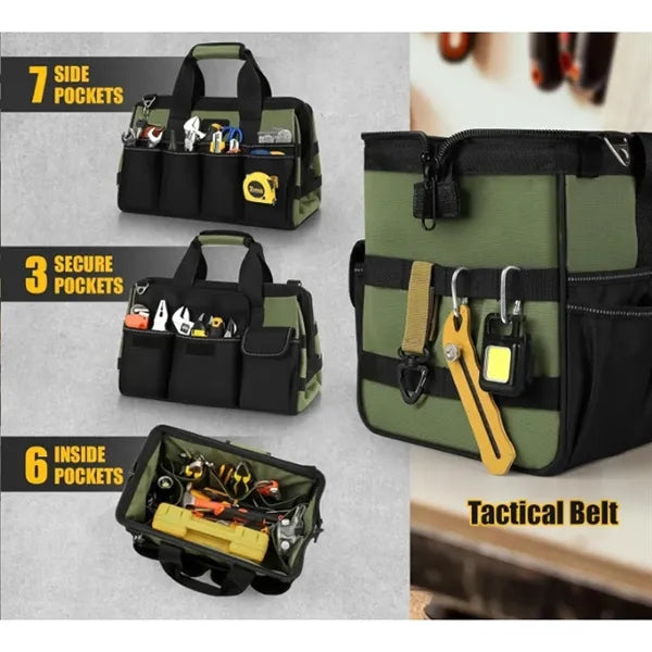 Heavy Duty Tool Bag 15 Inch 16 Pocket Portable Box Storage