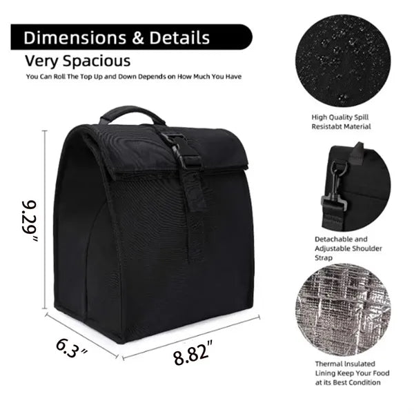 Portable Insulated Folding Lunch Bag Lightweight Box