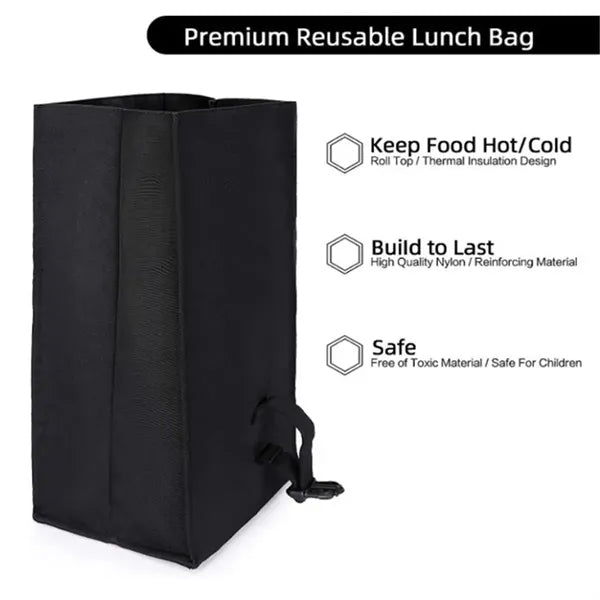 Portable Insulated Folding Lunch Bag Lightweight Box