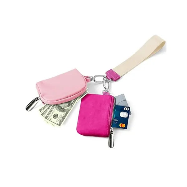 Portable Keychain Wallet Women Detachable Mini Zipper