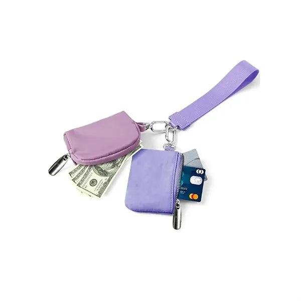 Portable Keychain Wallet Women Detachable Mini Zipper