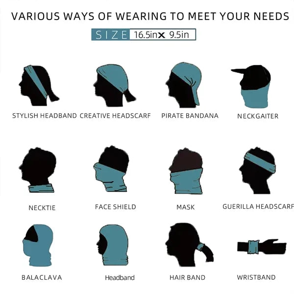 Multifunctional Quick-Dry Neck Gaiter Bandana Face Mask