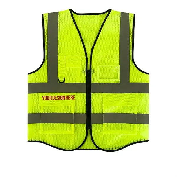 Reflective Safety Vest W/ Multi Pockets