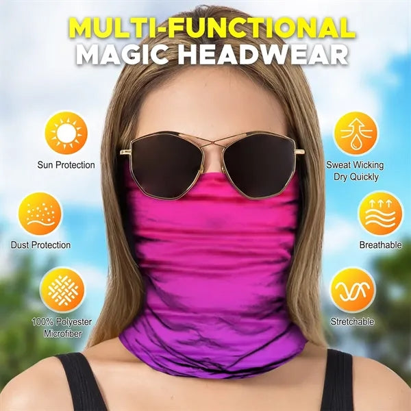 Gradient Outdoor Cycling Face Mask, Multi-Style Magic Scarf