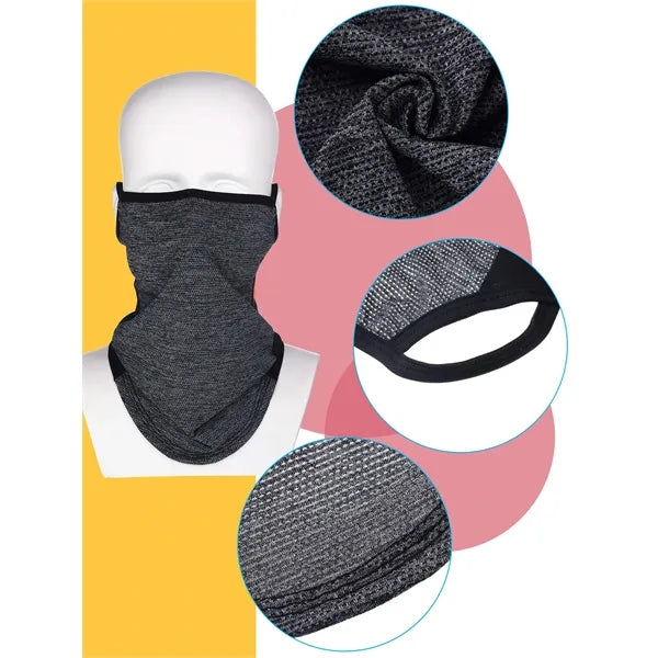 Cooling Mesh Face Mask Neck Gaiter with Ear-Hanging