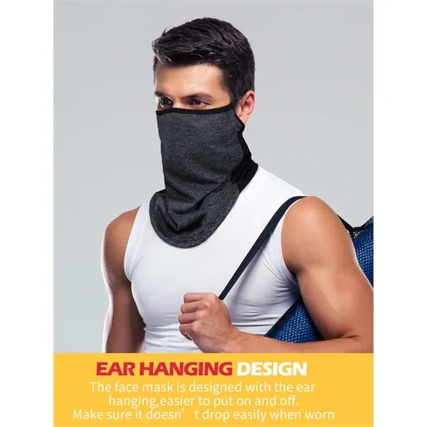 Cooling Mesh Face Mask Neck Gaiter with Ear-Hanging