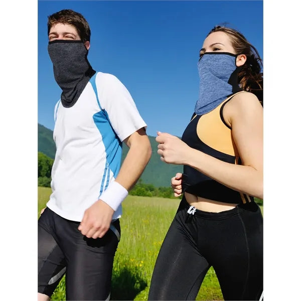 Cooling Mesh Face Mask Neck Gaiter with Ear-Hanging