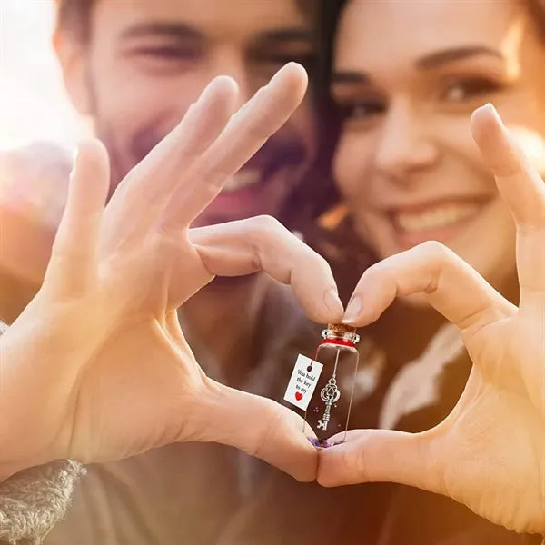Valentine's Day Glass Bottle
