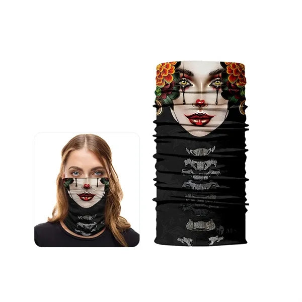 Premium Full Color Skull Cooling Face Mask UPF 50+
