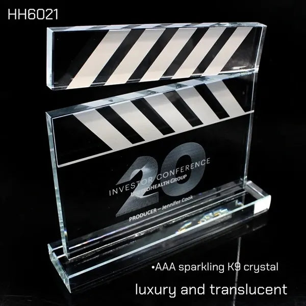 Film Crystal Academy Award Trophy Movie Clapper
