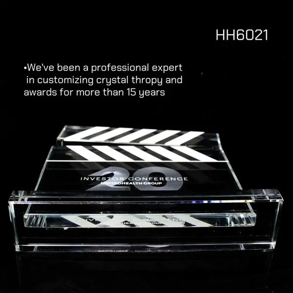 Film Crystal Academy Award Trophy Movie Clapper
