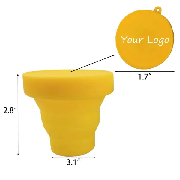 Folding Silicone Cup With Lids