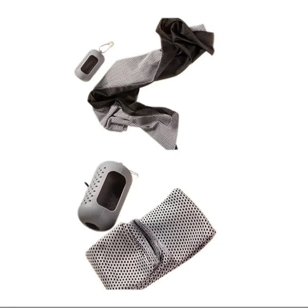 Portable Mini Silicone Set Cold Towel