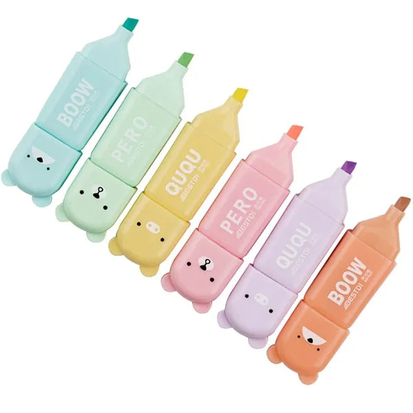Colorful Bear Highlighter Set