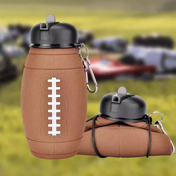 Foldable Silicone Football Water Bottle For Kids