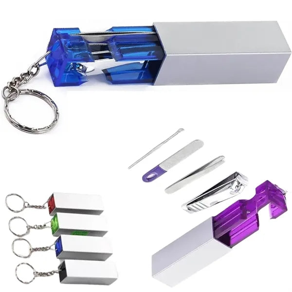 Portable Manicure Pillars Set Keychain