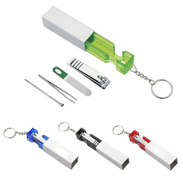Portable Manicure Pillars Set Keychain