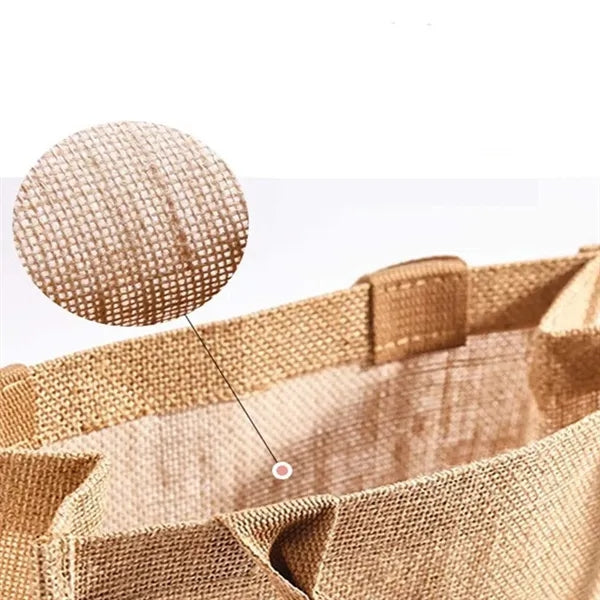 Two Tone Burlap Bag