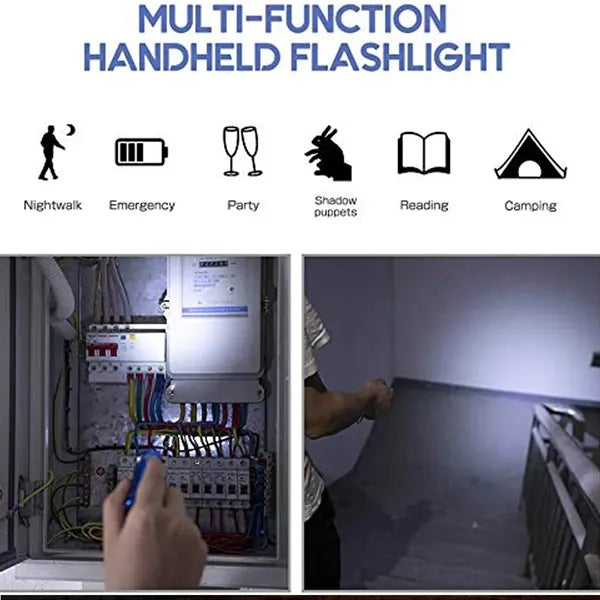 9 Led Mini Aluminum Flashlight Bulk With Lanyard