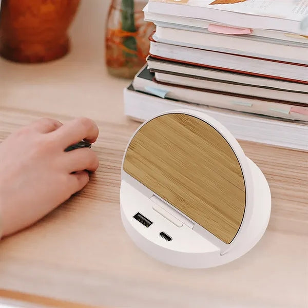 5W Bamboo Flip Wireless Charger