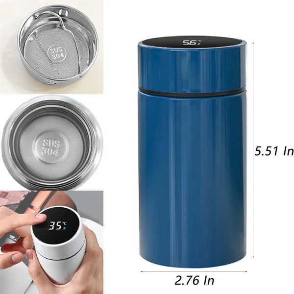 7 Oz Led Temperature Display Vacuum Insulated Water Bottle