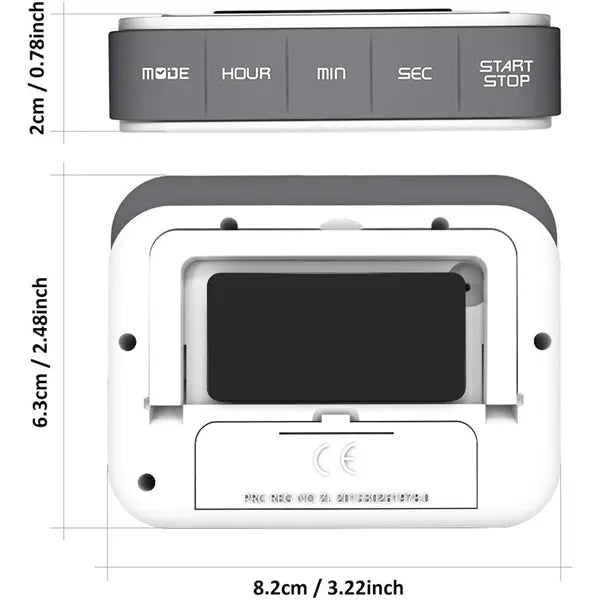 Magnetic Soft Touch Widescreen Digital Kitchen Timer