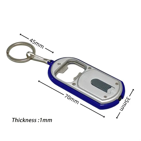Ultra Thin Flashlight W/Bottle Opener Key Ring