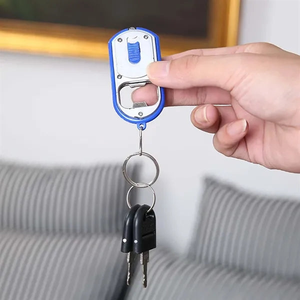 Ultra Thin Flashlight W/Bottle Opener Key Ring