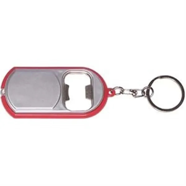 Ultra Thin Flashlight W/Bottle Opener Key Ring