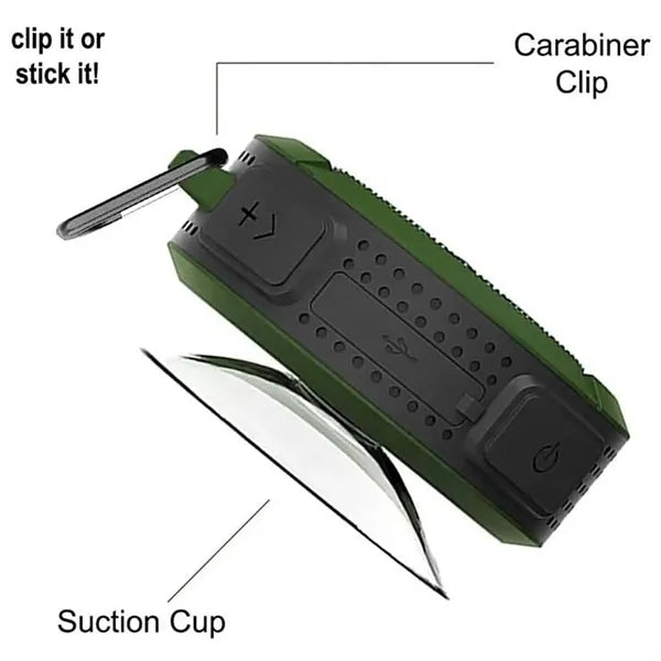 Waterproof Bluetooth Speaker With Carabiner