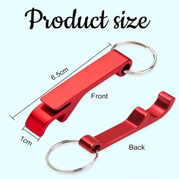 Aluminum Bottle Opener W/ Key Ring