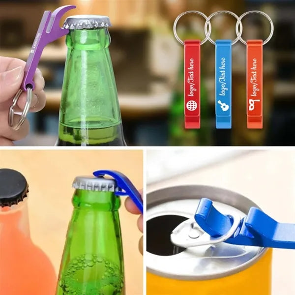 Aluminum Bottle Opener W/ Key Ring