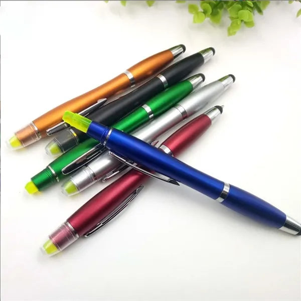 Dual Tip Gel Highlighter Touch Ballpoint Pen