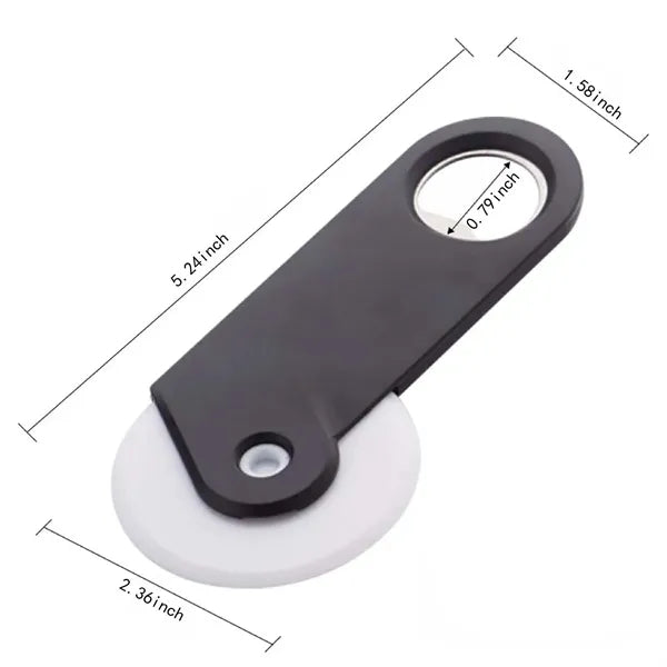 Plastic Pizza Cutter With Bottle Opener