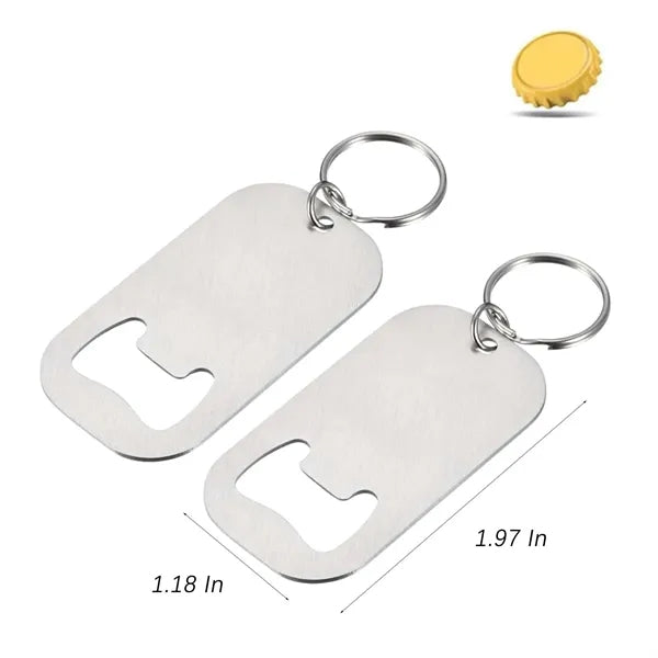 Stainless Steel Bottle Opener W/ Key Chain