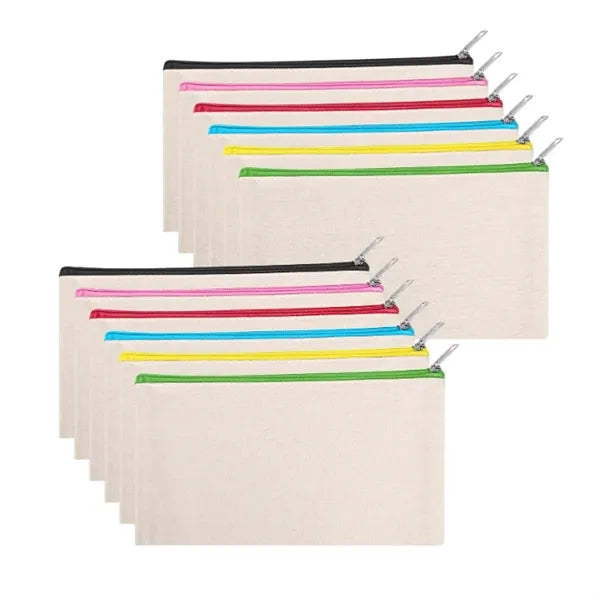 Multipurpos Canvas Pencil Pouch With Zipper