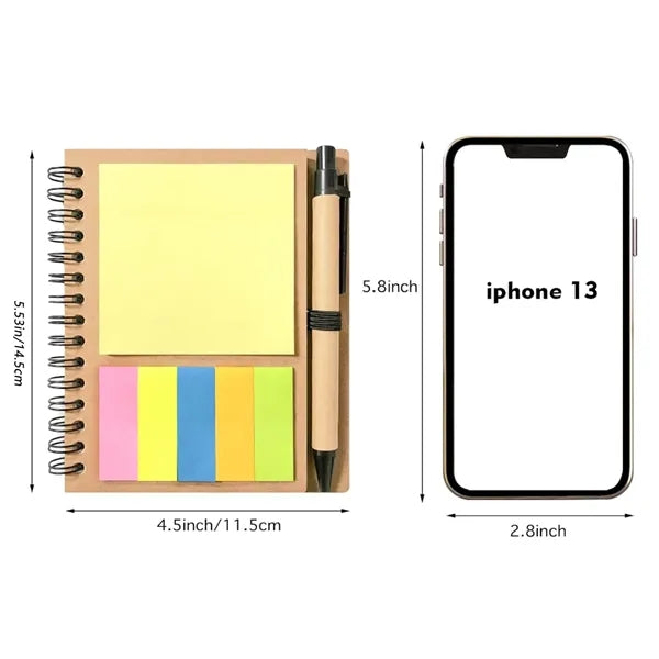 Spiral Jotter With/Pen And Sticky Note