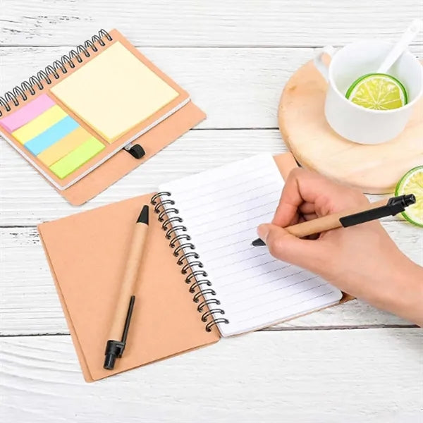 Spiral Jotter With/Pen And Sticky Note