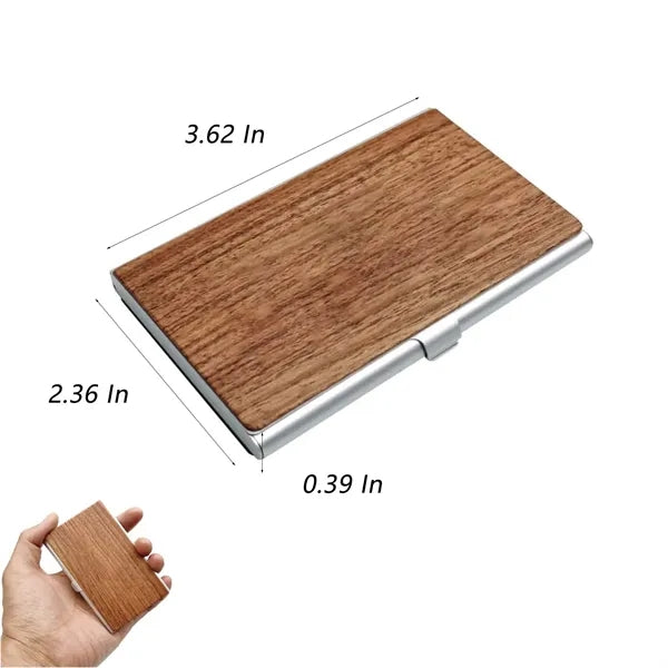 Wood Business Card Case Holder