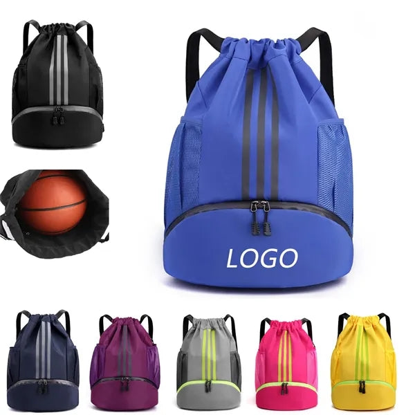 210D Polyester Waterproof Drawstring Backpack