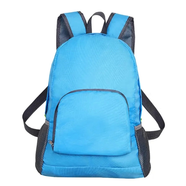 420D Polyester Foldable Backpack With Zipper