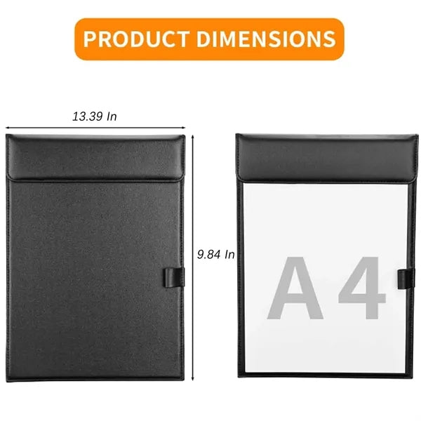 A4 Magnetic Leather Clip Board
