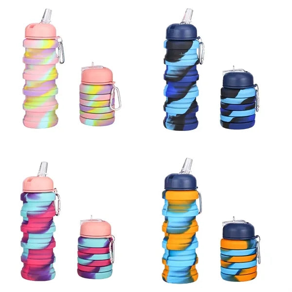 17 Oz Silicone Folding Sports Bottle