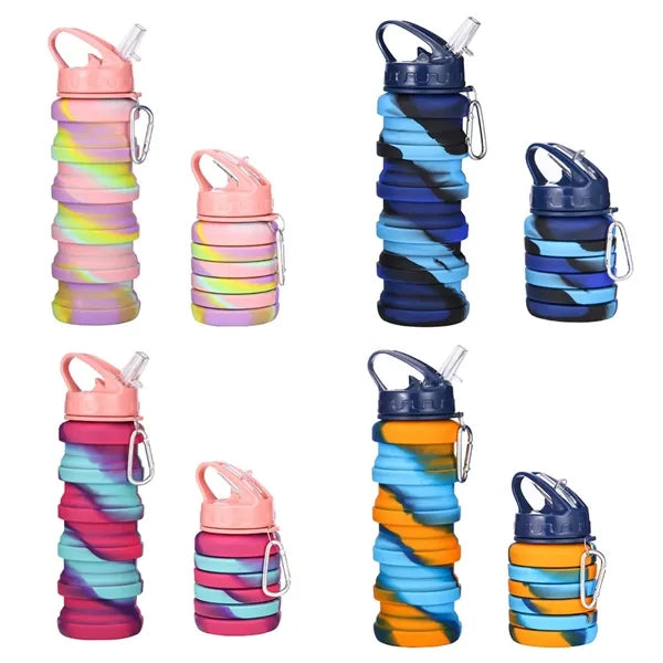 17 Oz Silicone Folding Sports Bottle