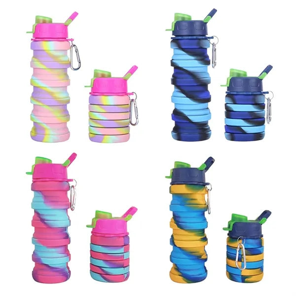 17 Oz Silicone Folding Sports Bottle