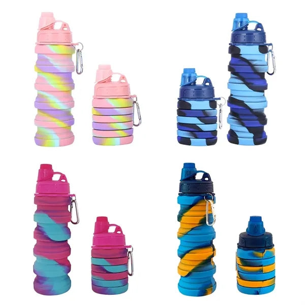 17 Oz Silicone Folding Sports Bottle
