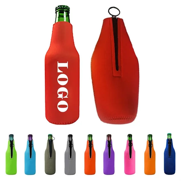 12 Oz Neoprene Zipper Cup Sleeve/ Beer Mug Sleeve